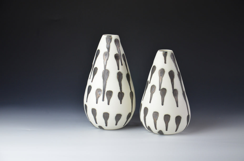 Metal on Milk - Porcelain Medium Vase