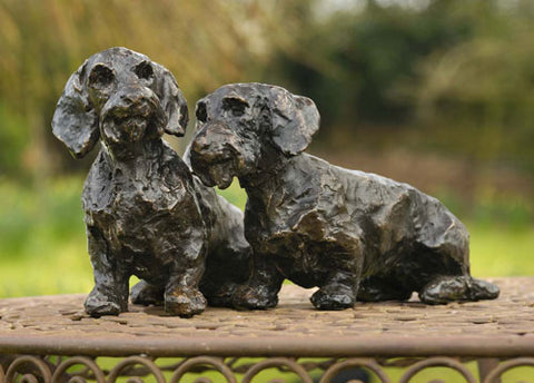 Freda and Wilfred (wire haired Dachshunds)