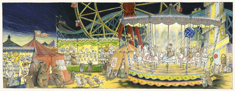 Angelina at the Fair .... on the carousel. Limited Edition Print 5/25